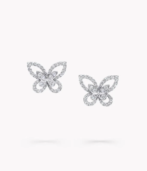 18K 하이엔드 미러급 그라프 버터플라이 실루엣 스터드 이어링 RGE1574