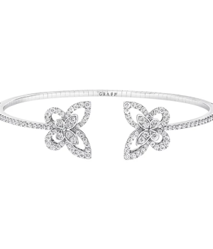18K 하이엔드 미러급 그라프 더블 버터플라이 실루엣 뱅글 팔찌