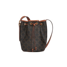 셀린느 드로우스트링백 스몰 (탠/트리옹프 캔버스)