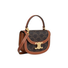 셀린느 미니 클레아 베사체 (탠/트리옹프 캔버스)