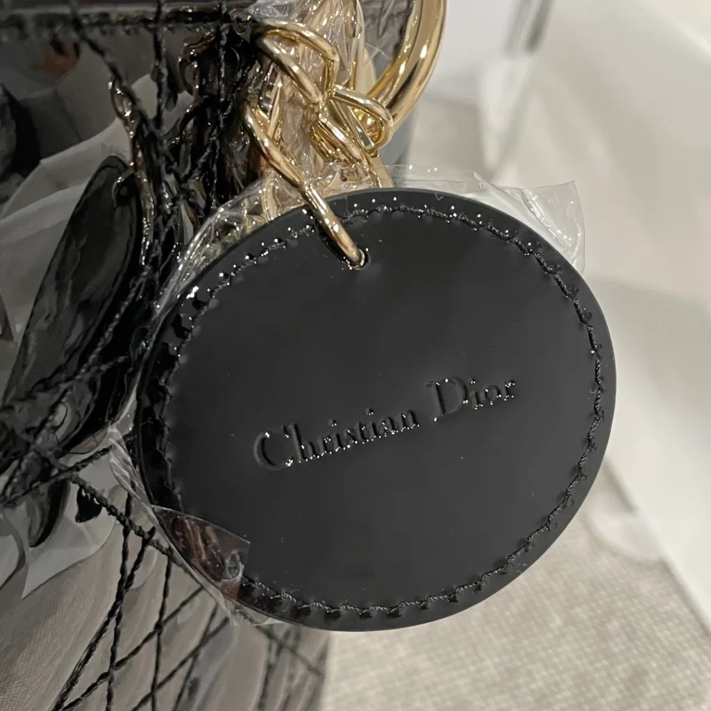디올 레이디 디올 스몰 백 블랙 페이던트