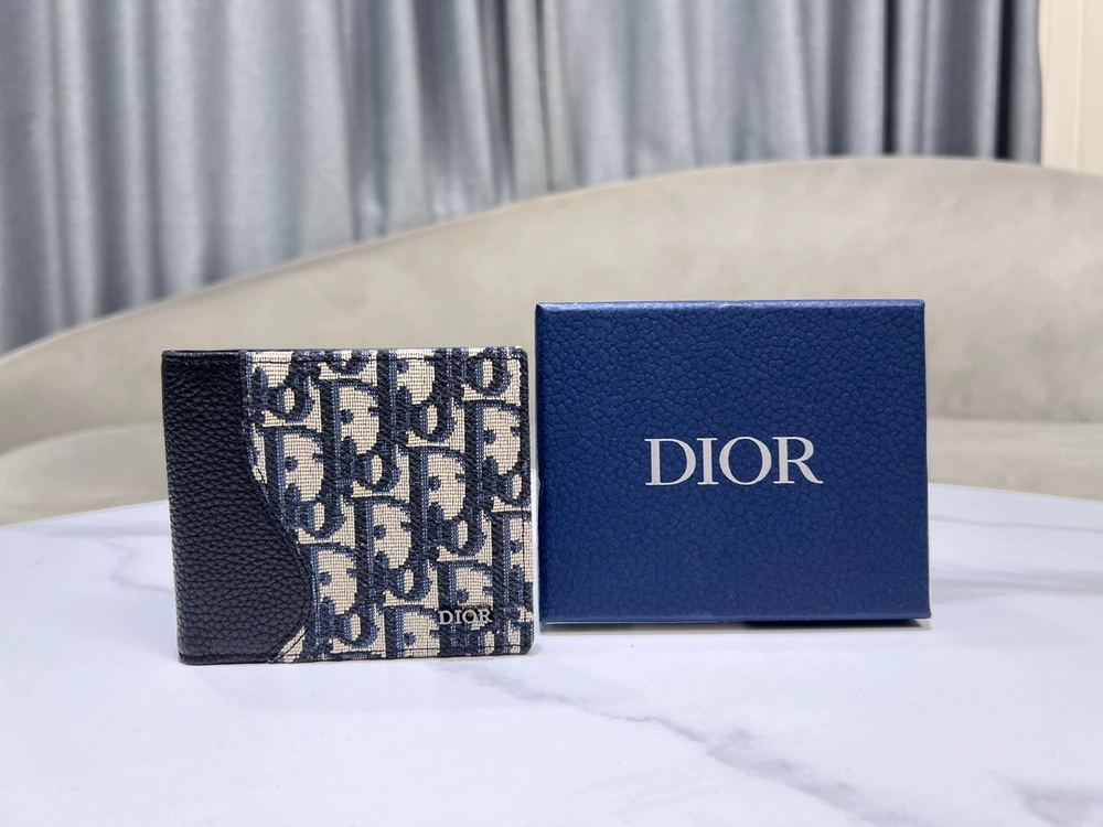 디올 새들 2단 오블리크 남성 반지갑