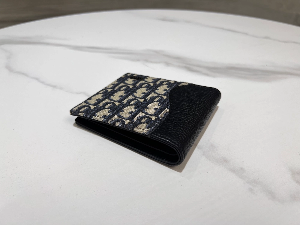 디올 새들 2단 오블리크 남성 반지갑