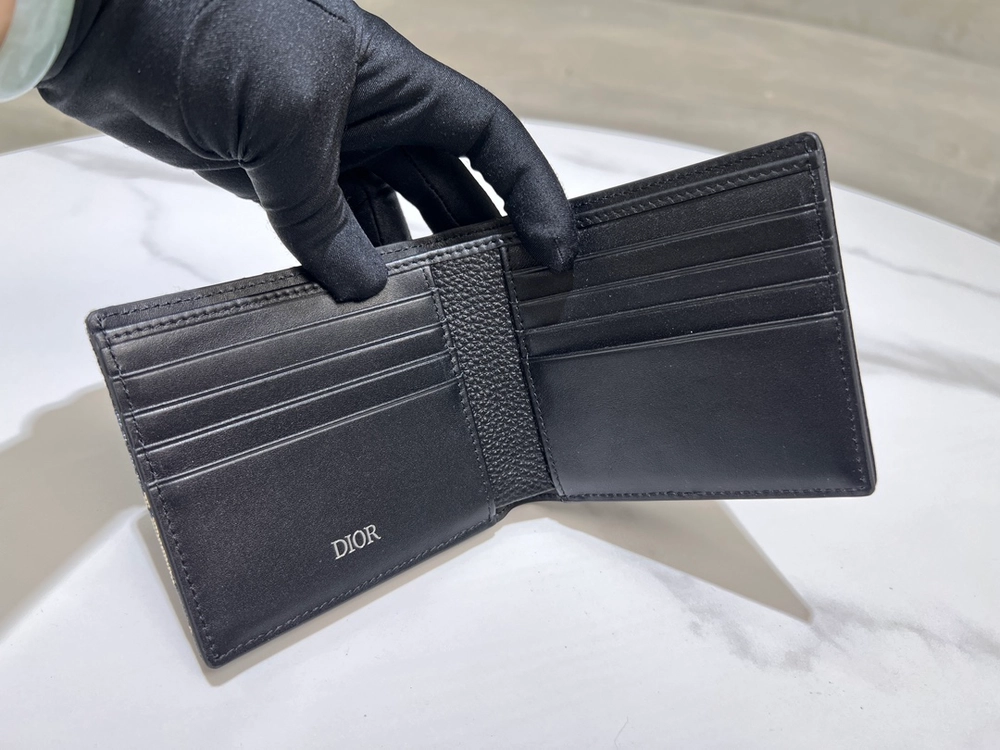 디올 새들 2단 오블리크 남성 반지갑