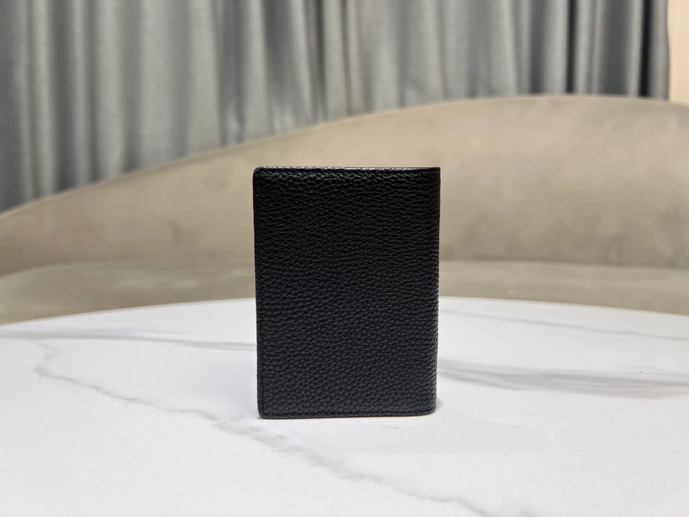 디올 오블리크 새들 버티컬 2단 카드 지갑 블랙