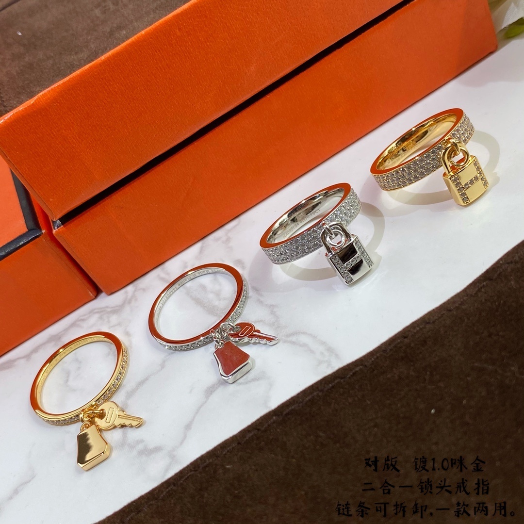 18K 하이엔드 미러급 에르메스 켈리 클로쉐 링 반지 (구성품 풀박스)