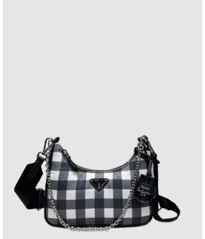 프라다 2005 리에디션 체크 숄더백 1BH204