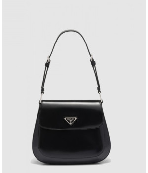 프라다 클레오 브러쉬드 레더 플랩 숄더백 1BD303