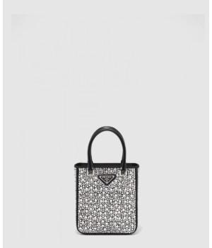 프라다 스몰 크리스탈 새틴 토트백 1BA331