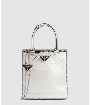 프라다 메탈릭 레더 스몰 토트백 1BA334
