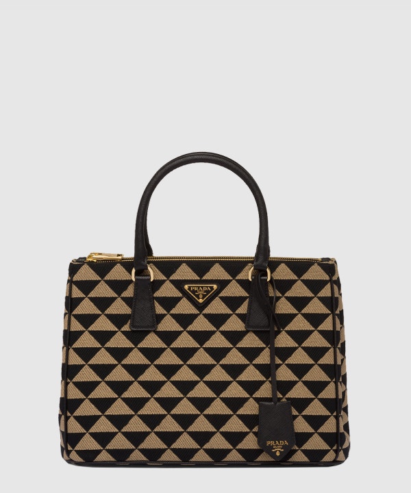 프라다 심볼 자수 갤러리아 가죽백 1BA274