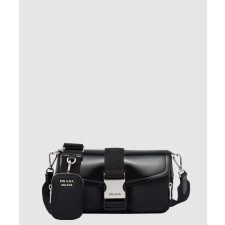 프라다 포켓 브러시드 레더 숄더백 1BD295