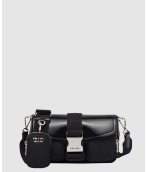 프라다 포켓 브러시드 레더 숄더백 1BD295