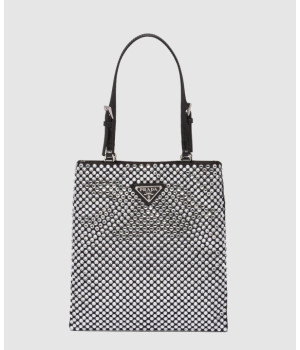 프라다 크리스탈 새틴 토트백 1BA253