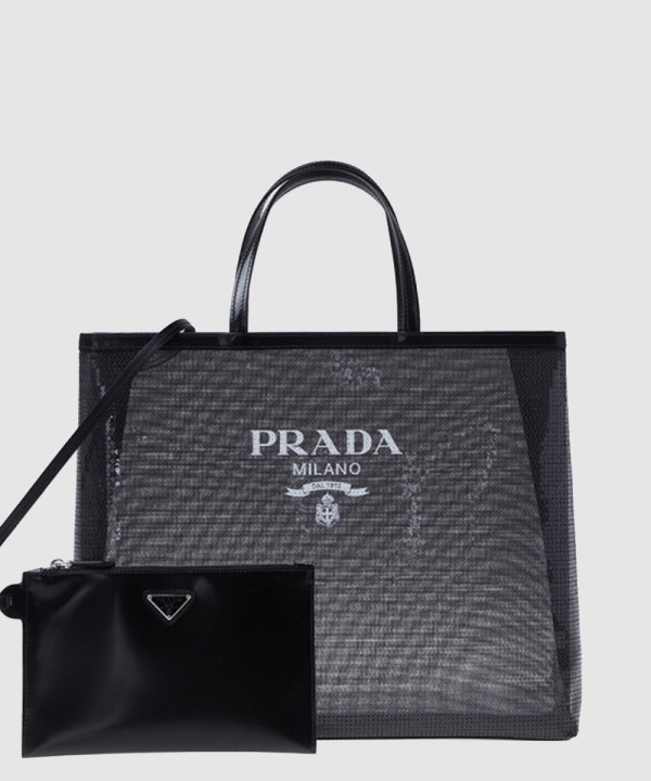 프라다 시퀸드 메쉬 토트백 1BG416