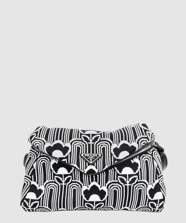 프라다 자카드 니트 숄더백 1BC165