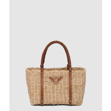 프라다 삼각로고 우븐 라피아 토트백 1BG336