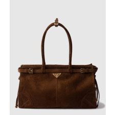 프라다 보니 라지 스웨이드 핸드백 1BA433