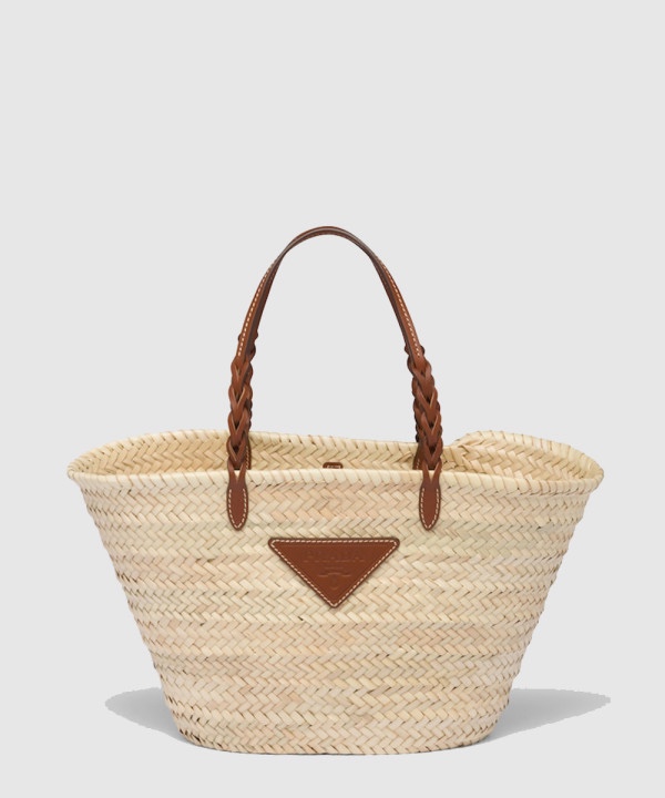 프라다 우븐 팜 레더 토트백 1BG314