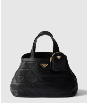 프라다 미디움 퀄팅 레더 토트백 1BG545