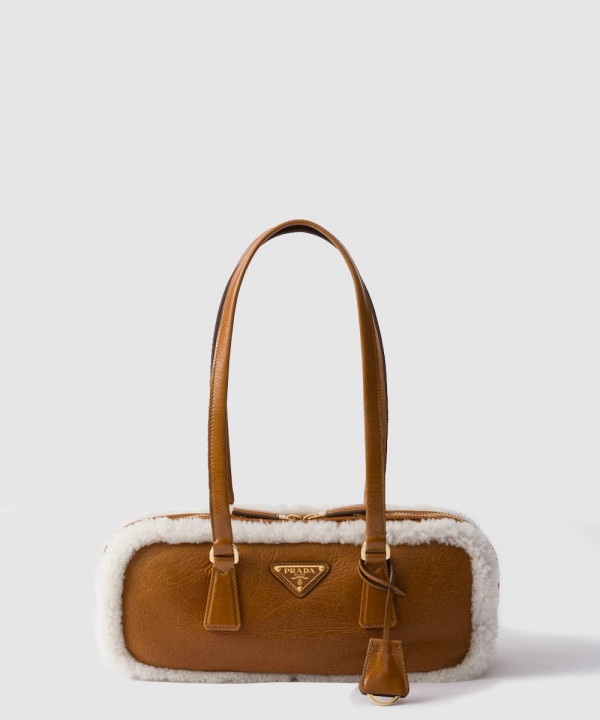 프라다 미디엄 시어링 토트백 1BB124