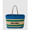 미우미우 라피아 코튼 토트백 5BG228