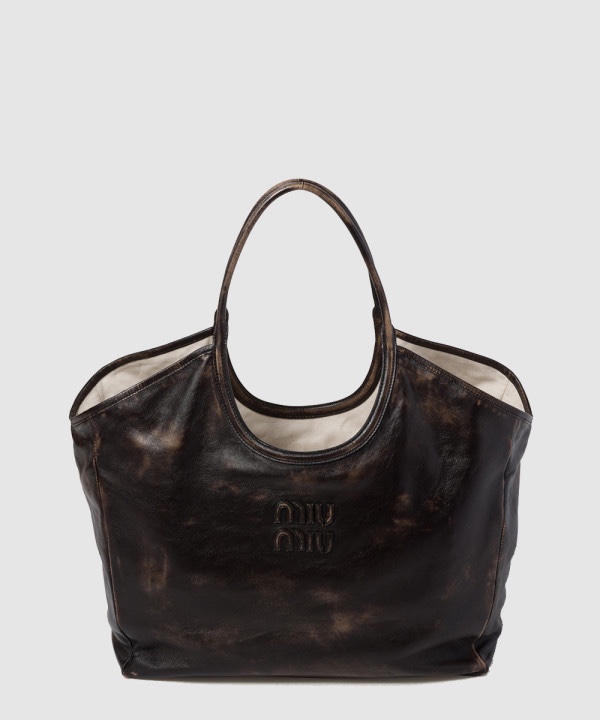 미우미우 아이비 레더 토트백 5BG276