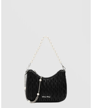 미우미우 마테라쎄 나파 가죽 숄더백 크리스탈 5BH211