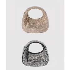 미우미우 완더 새틴 크리스탈 미니 호보백 5BP078