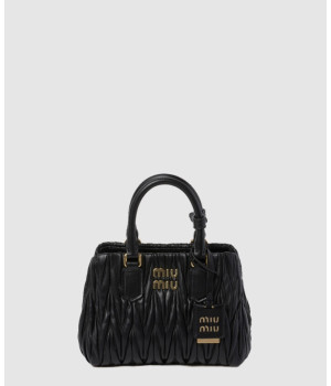 미우미우 마테라쎄 나파 레더 핸드백 5BA259