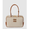 미우미우 레더 보 토트백 5BB117