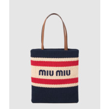 미우미우 크로셰 라피아 토트백 5BG248