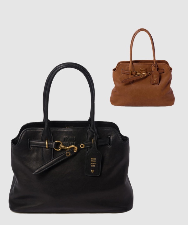 미우미우 아방뛰르 나파 레더 토트백 5BG291