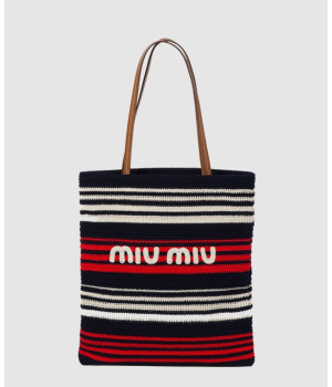 미우미우 크로셰 라피아 토트백 5BG248