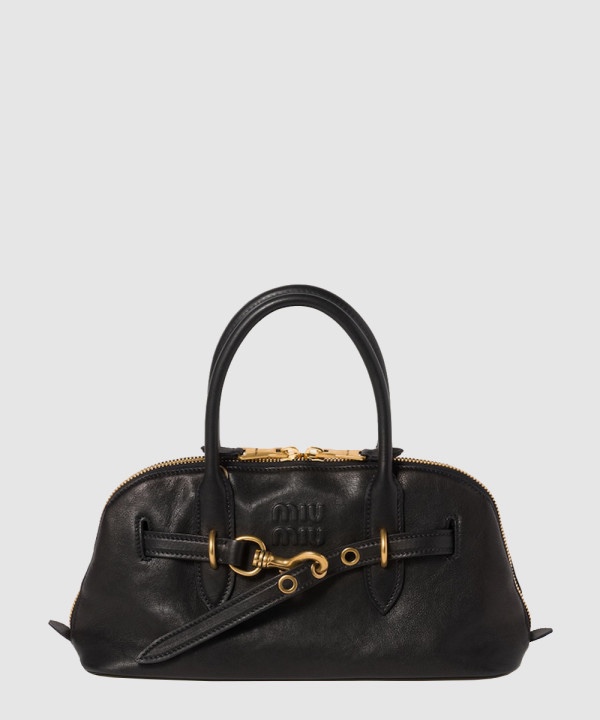 미우미우 아방뛰르 나파 가죽 탑 핸들백 5BB168