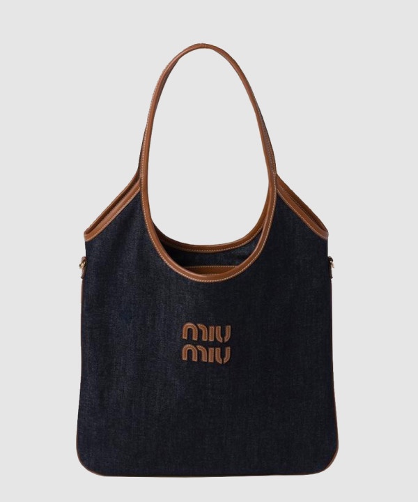 미우미우 아이비 데님 토트백 5BG231
