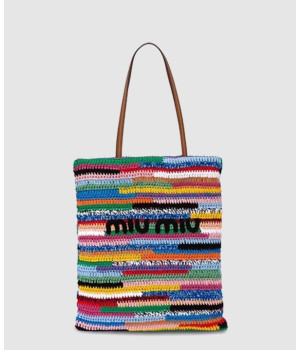미우미우 크로셰 라피아 토트백 5BG248