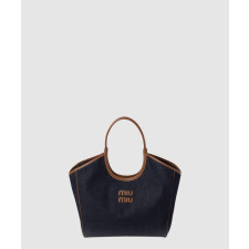 미우미우 아이비 데님 스몰 토트백 5BA284