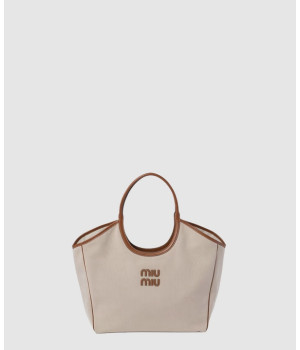 미우미우 아이비 캔버스 토트백 5BG288