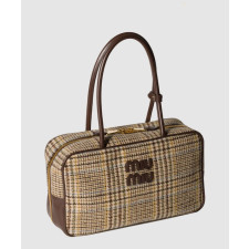 미우미우 캔버스 레더 보 백 5BB163