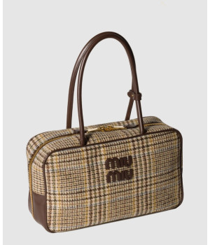 미우미우 캔버스 레더 보 백 5BB163