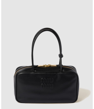 미우미우 보 가죽 탑 핸들백 5BB172