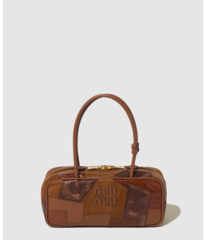 미우미우 보 레더 패치워크 토트백 5BB173