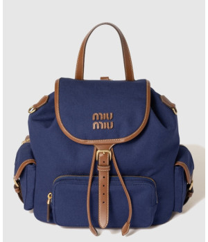 미우미우 캔버스 레더 백팩 5BZ042