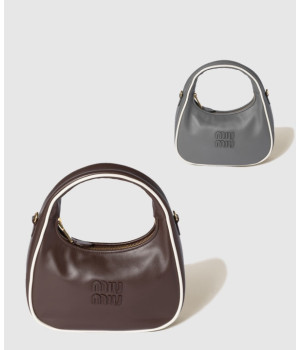 미우미우 완더 파이핑 레더 호보백 5BC125