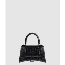 발렌시아가 아워글래스 스몰 크로커다일 탑 핸드백 593546