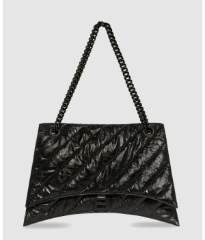 발렌시아가 크러쉬 숄더백 라지 블랙 716332