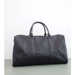 (국내배송) 보테가베네타 블랙 인트레치아토 더플 백