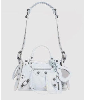 발렌시아가 네오 카골 XS 워시드데님 크리스탈 숄더백 700940