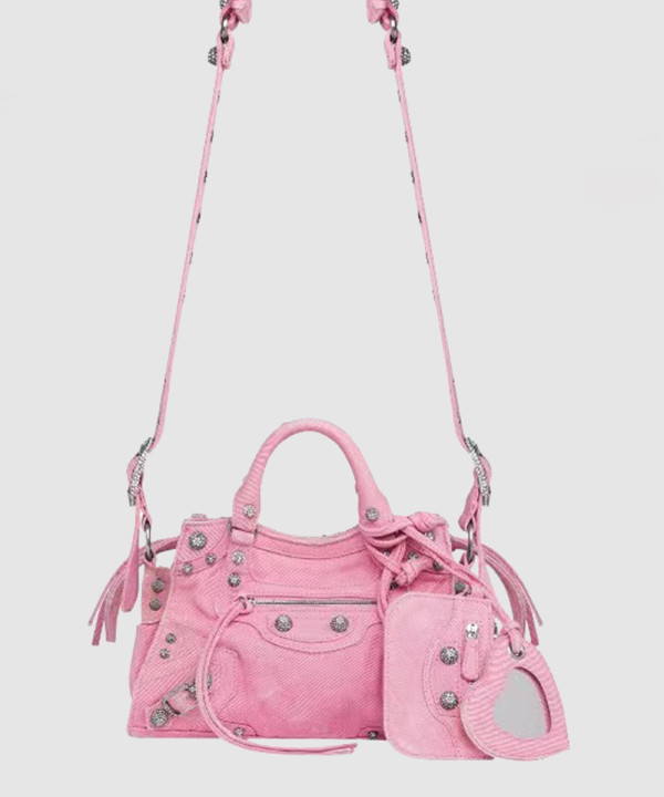 발렌시아가 네오 카골 XS 워시드데님 크리스탈 숄더백 700940